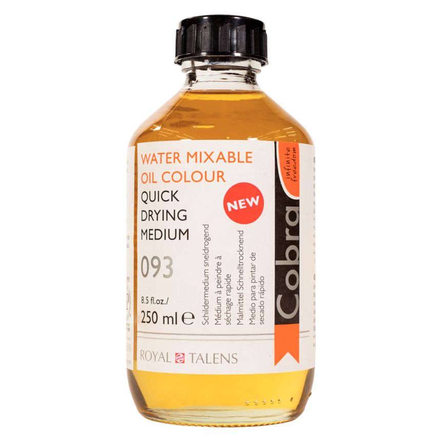 Cobra Water-Mixable Oil Quick Drying Medium, 250ml Bottle