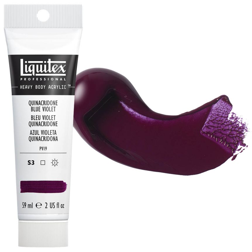 Liquitex Heavy Body Acrylic - Quinacridone Blue Violet, 2oz Tube