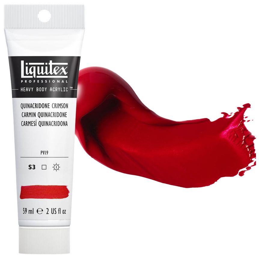 Liquitex Heavy Body Acrylic - Quinacridone Crimson, 2oz Tube