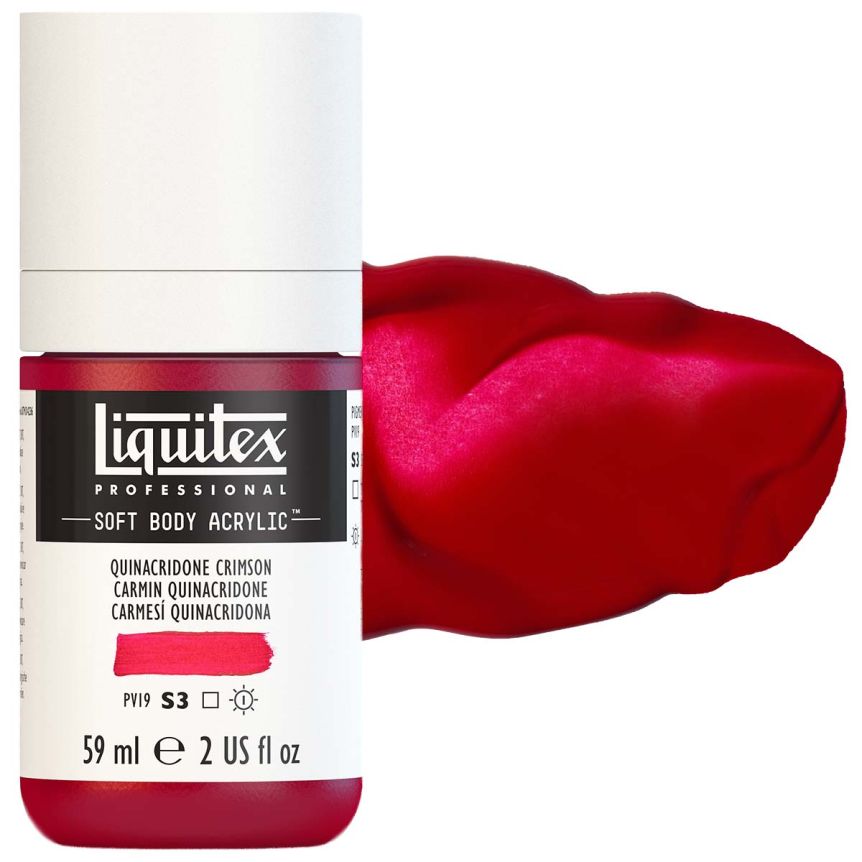 Liquitex Professional Soft Body Acrylic - Quinacridone Crimson, 2oz Bottle
