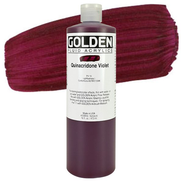GOLDEN Fluid Acrylics Quinacridone Violet 16 oz