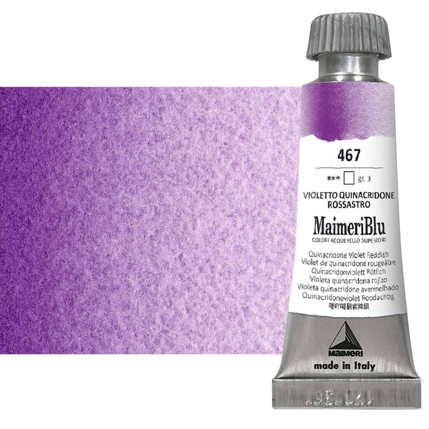 MaimeriBlu Artists Watercolor - Quinacridone Violet Reddish, 12ml