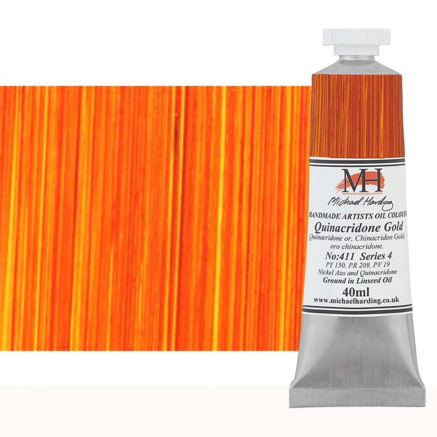 Michael Harding Handmade Artists Oil Color 40ml - Quinacridone Gold