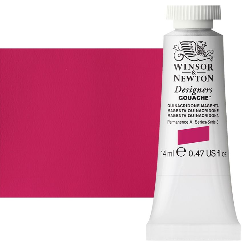 Winsor & Newton Designers Gouache 14ml Tube - Quinacridone Magenta