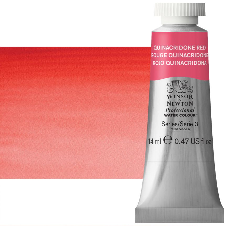 Winsor & Newton Professional Watercolor - Quinacridone Red, 14ml Tube