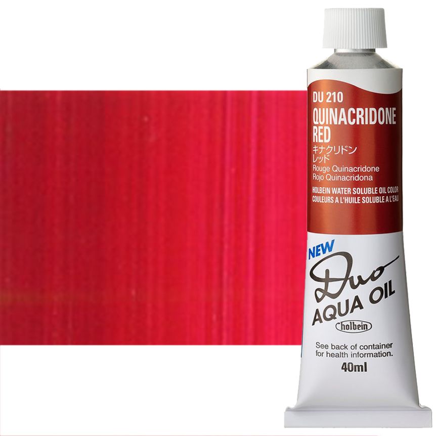 Holbein Duo Aqua Water-Soluble Oil Color 40 ml Tube - Quinacridone Red ...
