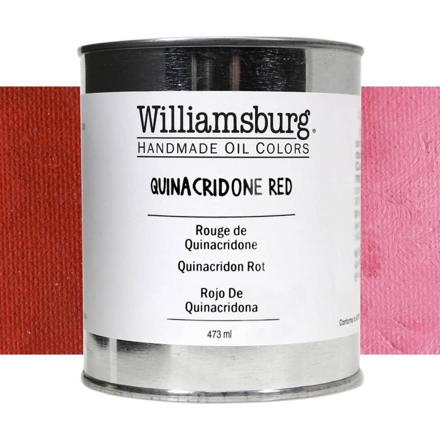 Williamsburg Handmade Oil Paint - Quinacridone Red, 473ml