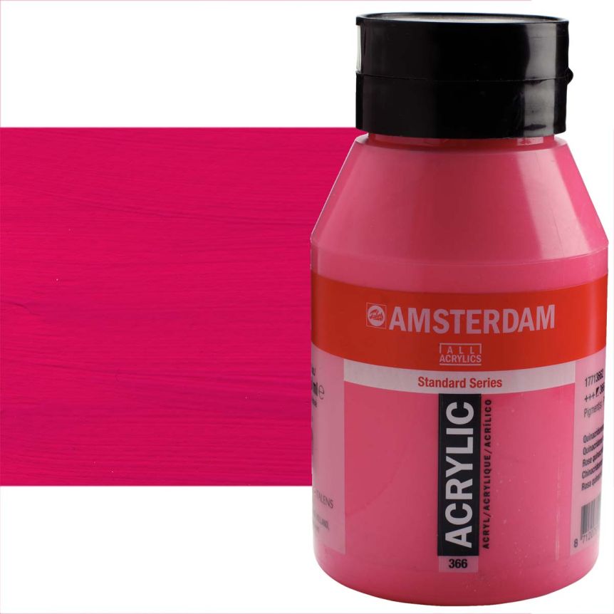 Amsterdam Standard Series Acrylic Paint - Quinacridone Rose, 1 Liter Jar