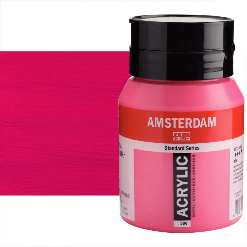 Amsterdam Standard Series Acrylic Paint - Quinacridone Rose, 500ml Jar