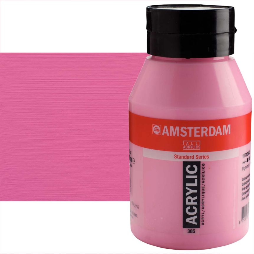 Amsterdam Standard Series Acrylic Paint - Quinacridone Rose Light, 1 Liter Jar