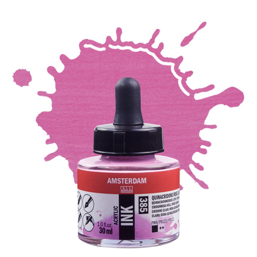 Amsterdam Acrylic Ink - Quinacridone Rose Light, 30ml