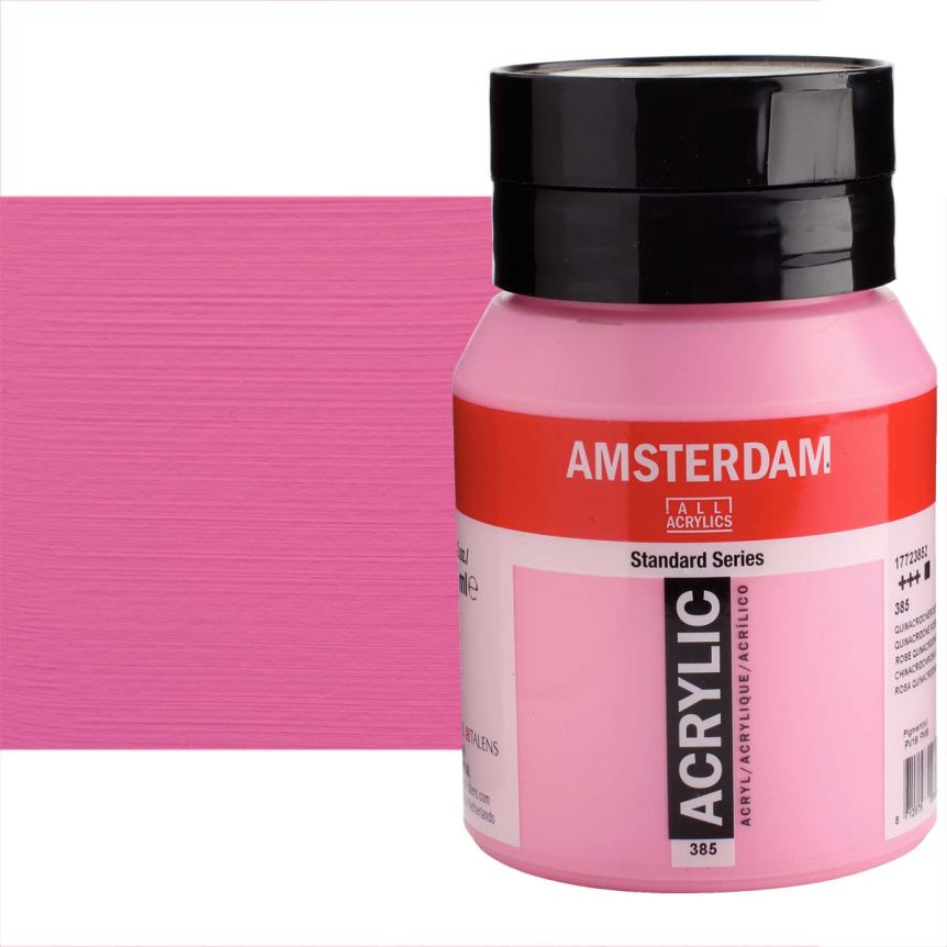 Amsterdam Standard Series Acrylic Paint - Quinacridone Rose Light, 500ml Jar