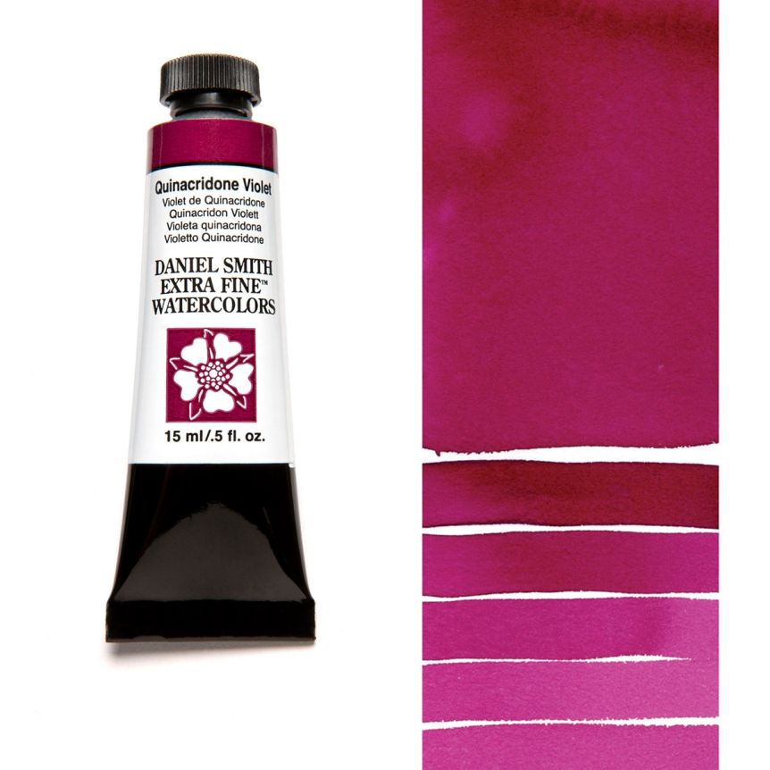 Daniel Smith Extra Fine Watercolors - Quinacridone Violet, 15 ml Tube