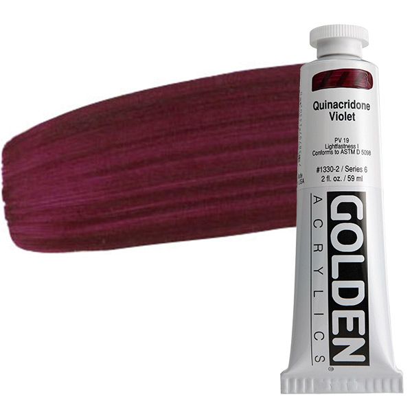 GOLDEN Heavy Body Acrylic 2 oz Tube - Quinacridone Violet