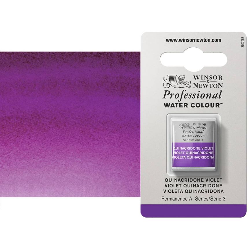 Winsor & Newton Professional Watercolor Half Pan - Quinacridone Violet