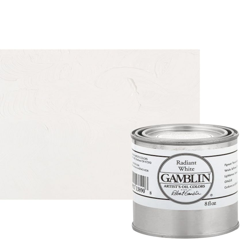 Gamblin Artists Oil - Radiant White, 8oz Can