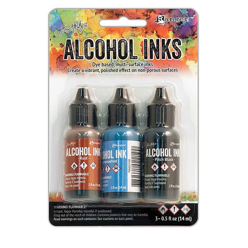 Tim Holtz Alcohol Ink - 1/2oz - Miners Lantern Color Kit, Set of 3