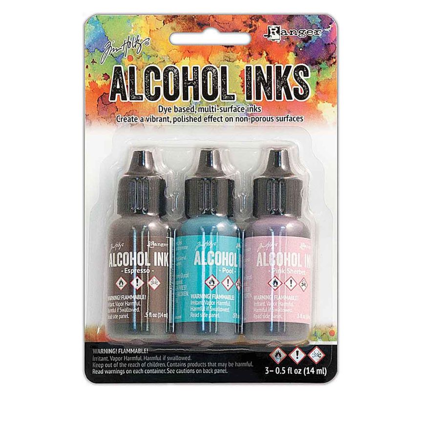 Tim Holtz Alcohol Ink - 1/2oz - Retro Cafe Color Kit, Set of 3