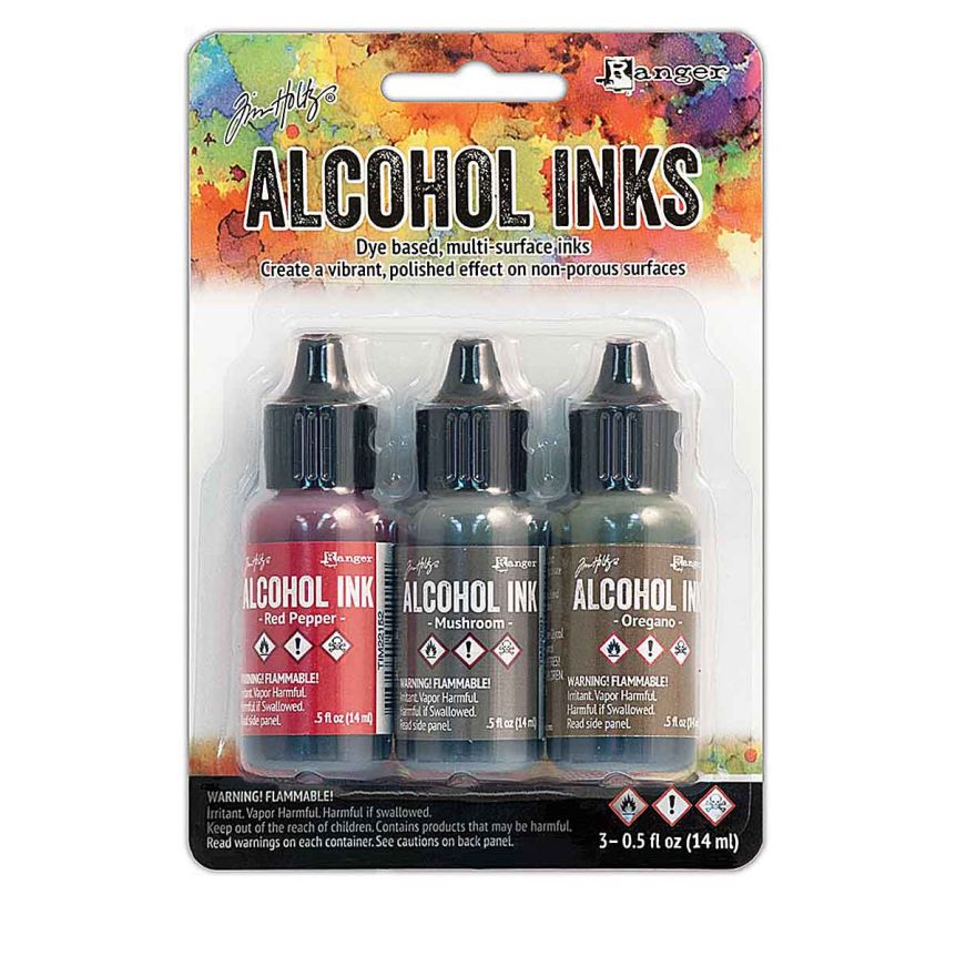 Tim Holtz Alcohol Ink - 1/2oz - Tuscan Garden Color Kit, Set of 3