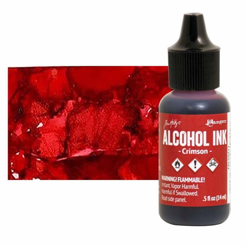 Tim Holtz Alcohol Ink - Crimson, 1/2oz Bottle  