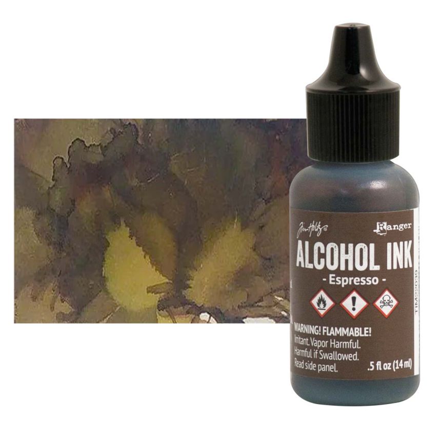 Tim Holtz Alcohol Ink - Espresso, 1/2oz Bottle  