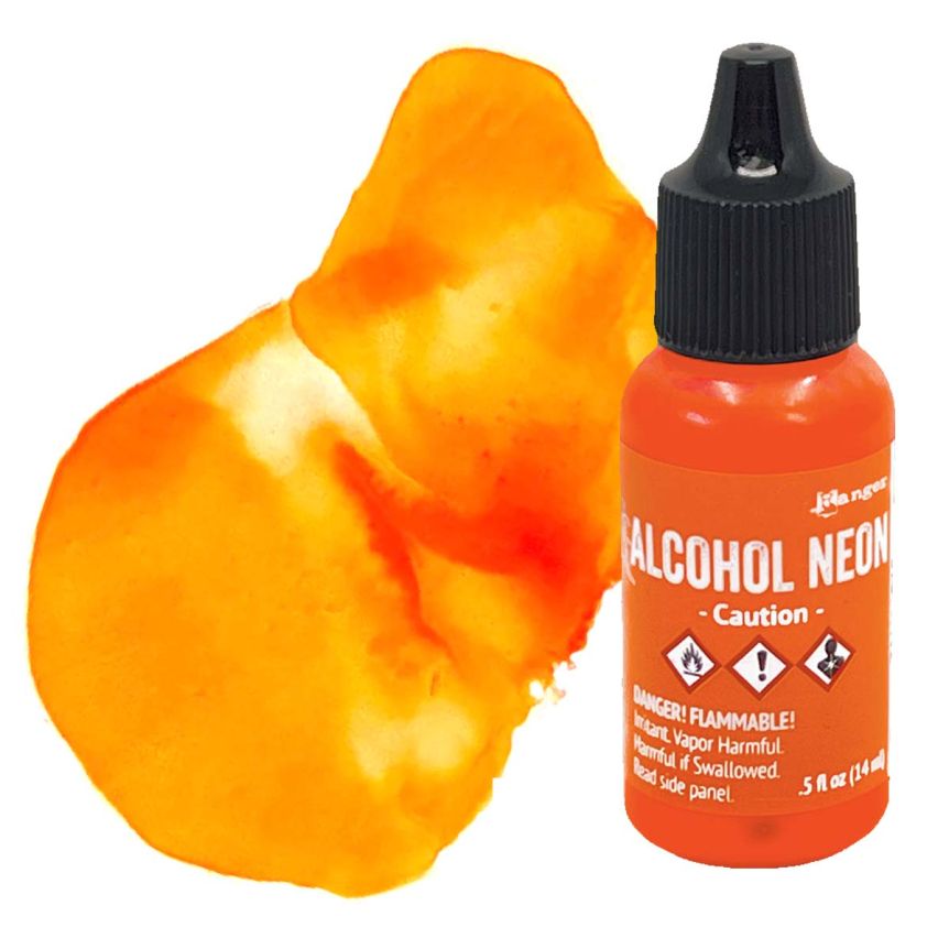 Tim Holtz Alcohol Ink - Neon Caution, 1/2oz Bottle