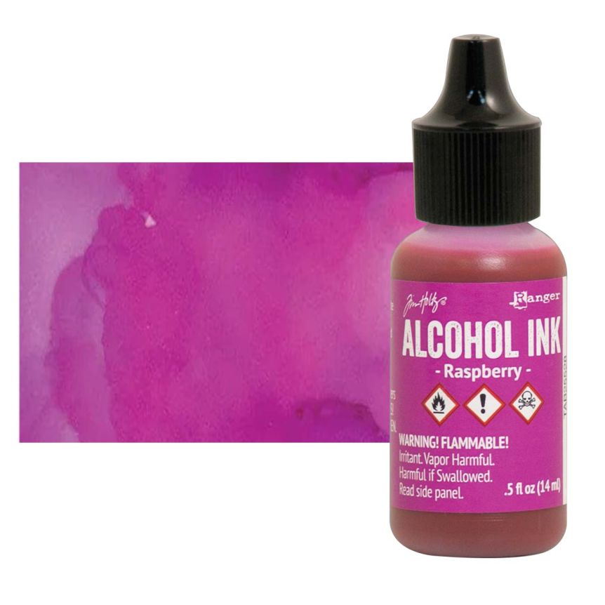 Tim Holtz Alcohol Ink - Raspberry, 1/2oz Bottle  