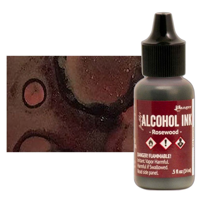 Tim Holtz Alcohol Ink - Rosewood, 1/2oz Bottle  