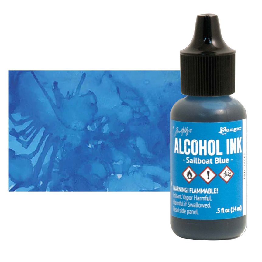 Tim Holtz Alcohol Ink - Sailboat Blue, 1/2oz Bottle  