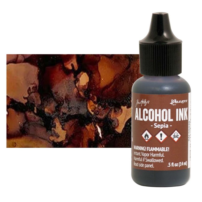 Tim Holtz Alcohol Ink - Sepia, 1/2oz Bottle  