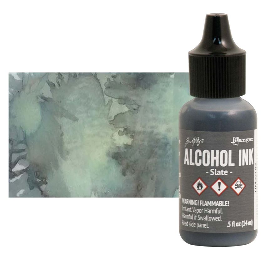 Tim Holtz Alcohol Ink - Slate, 1/2oz Bottle  