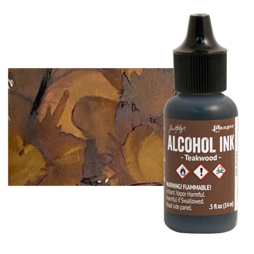 Tim Holtz Alcohol Ink - Teakwood, 1/2oz Bottle  