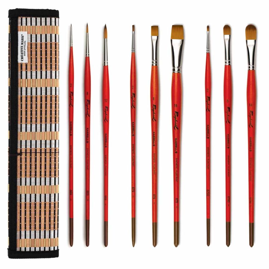 Raphael Mixacryl Pennello Piatto Per Gesso E Acrilico, Misura 20, Setole Sintetiche, Larghezza 1,9 Cm, Facile Da Pulire - 2