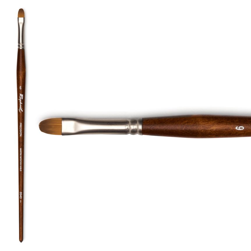 Raphaël Precision Long Handle Brush Filbert #6