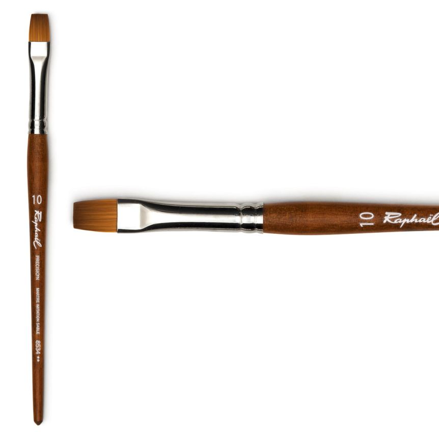 Raphaël Precision Short Handle Brush Flat #10