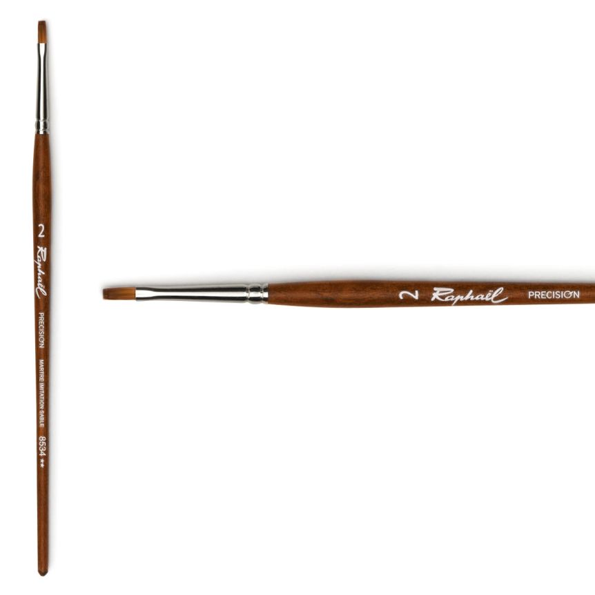 Raphaël Precision Short Handle Brush Flat #2