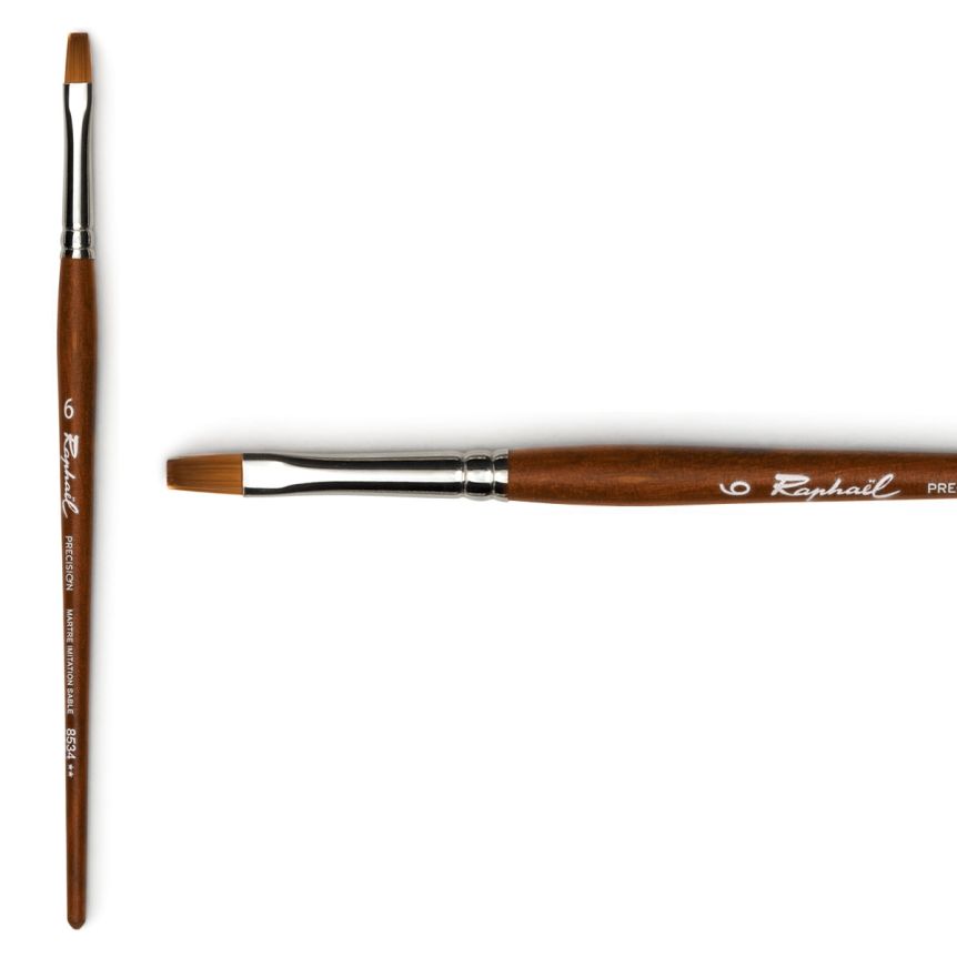 Raphaël Precision Short Handle Brush Flat #6