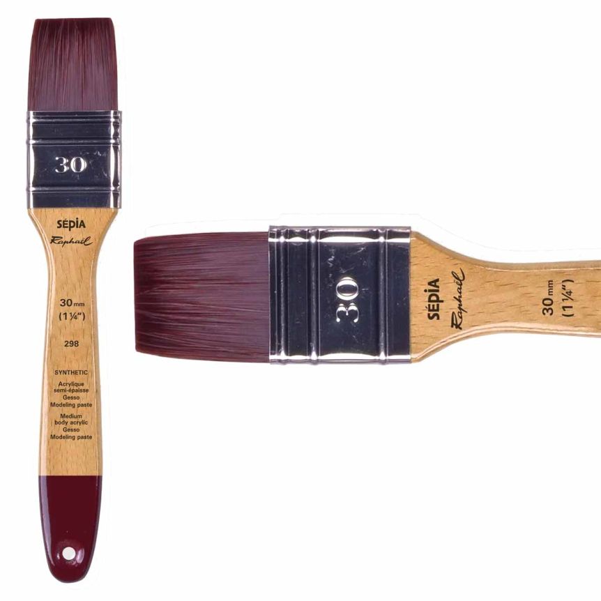 Raphaël Sepia Acrylic Flat Wash Brush #30