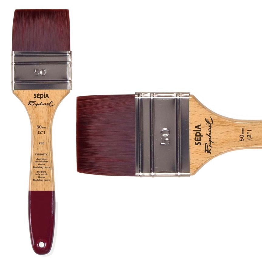 Raphaël Sepia Acrylic Flat Wash Brush #40 | Jerry's Artarama Raphaël Sepia Acrylic Flat Wash Brush #40 | Jerry's Artarama