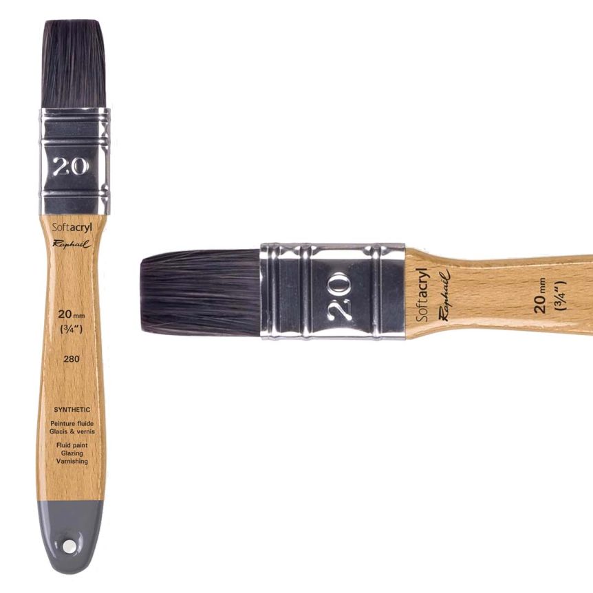 Raphaël Softacryl Acrylic Brush 280 Multimedia Flat Brush #20