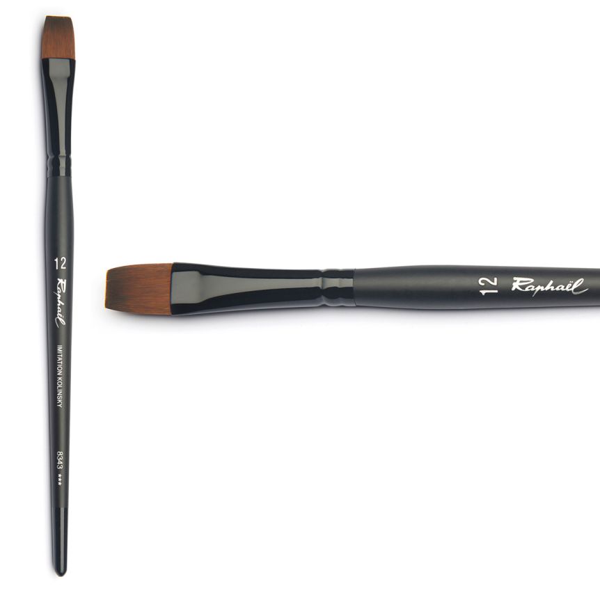 Raphael Stradivrus Synthetic Kolinsky Brush, #12 Flat