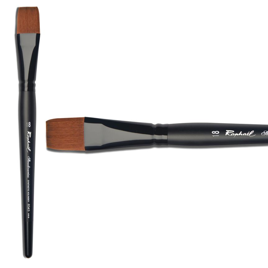 Raphael Stradivrus Synthetic Kolinsky Brush, #18 Flat