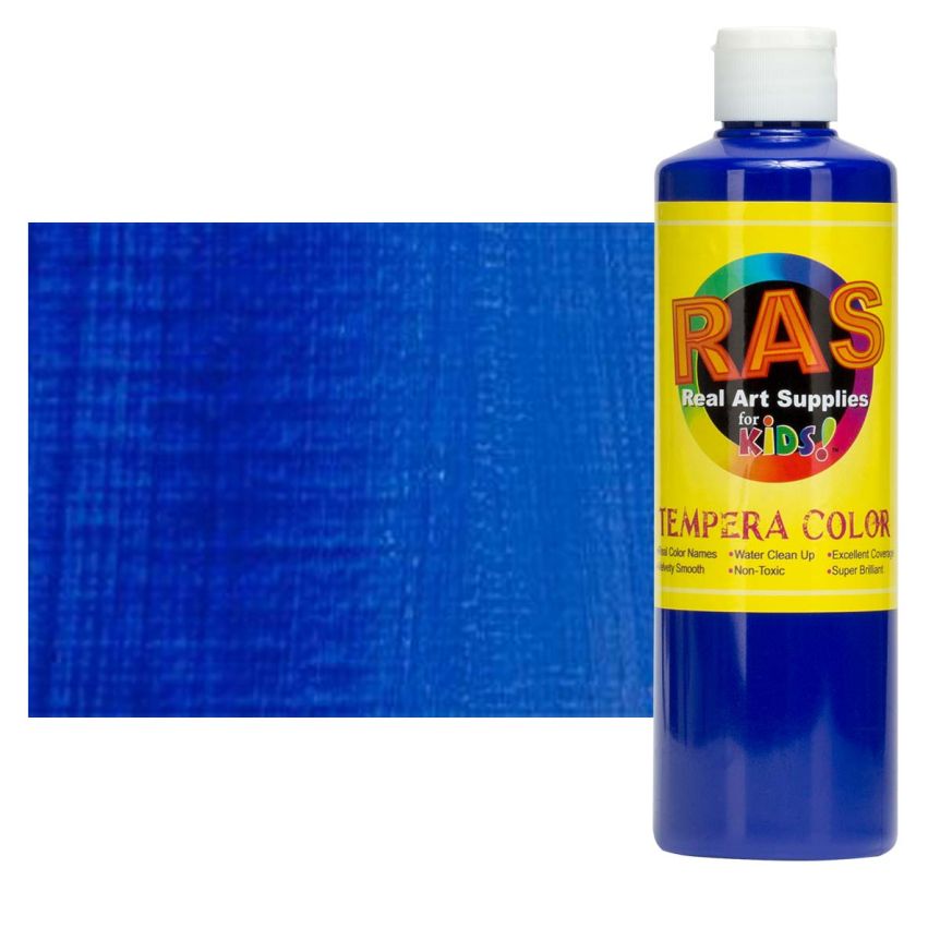 RAS Tempera Paint for Kids 16oz - Ultramarine Blue