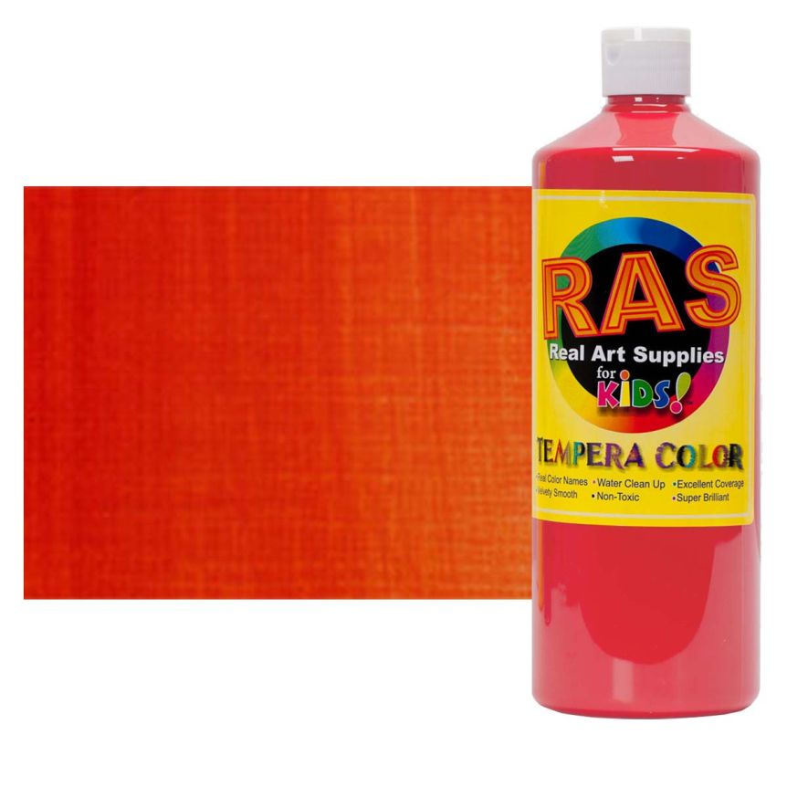 RAS Tempera Paint for Kids 16oz - Vermilion