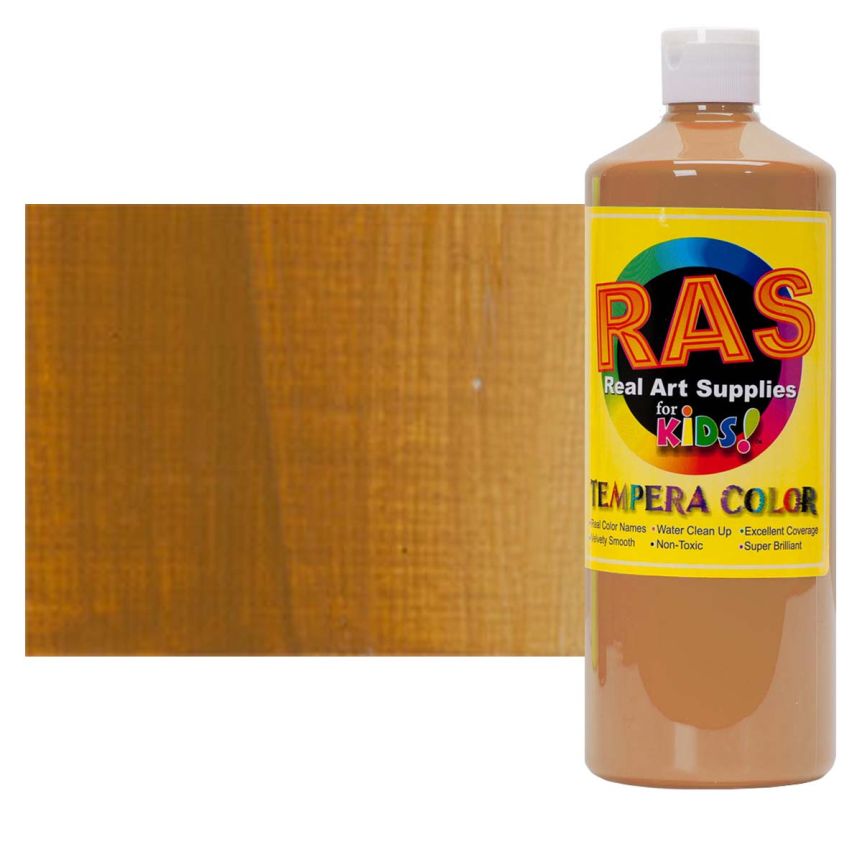 RAS Tempera Paint for Kids 16oz - Yellow Ochre