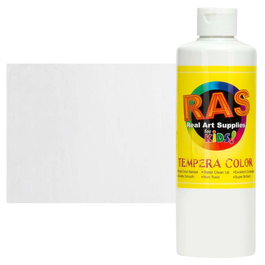RAS Tempera Paint for Kids 32oz - Titanium White