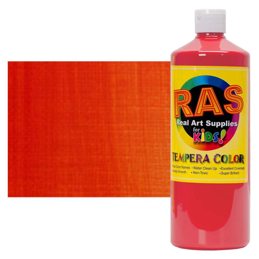 RAS Tempera Paint for Kids 32oz - Vermilion