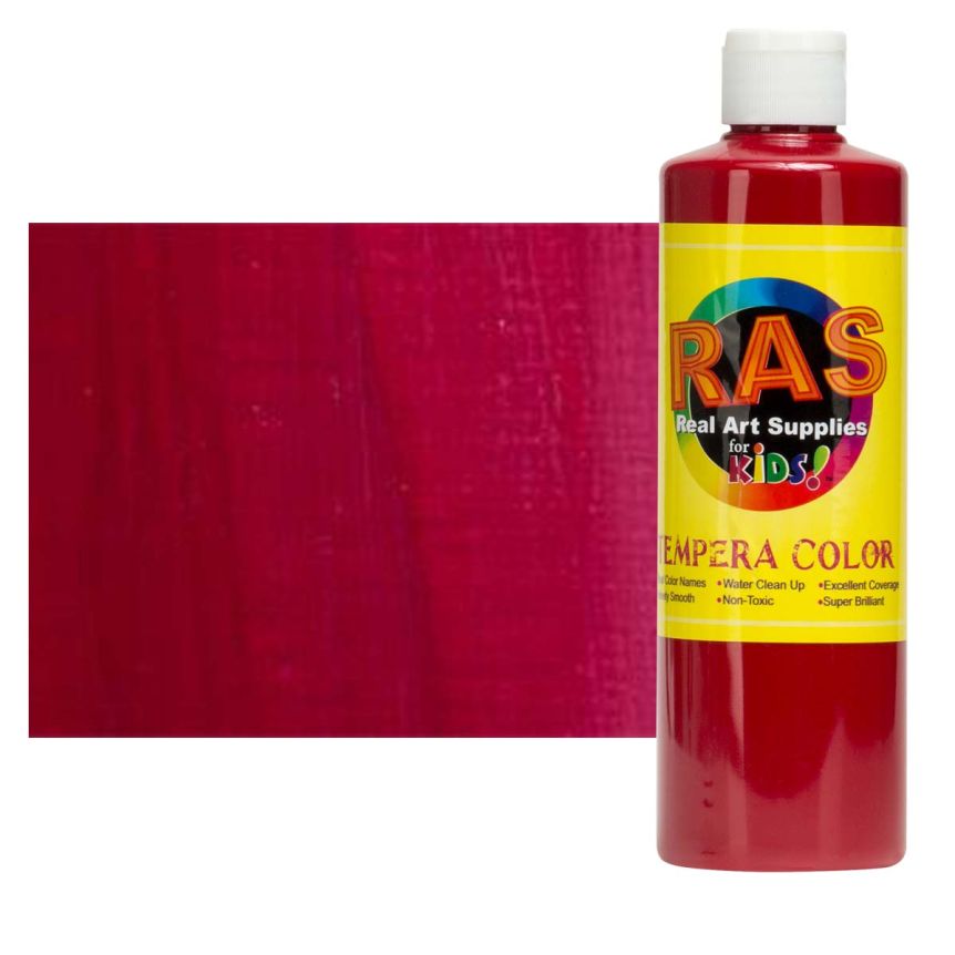 RAS Tempera Paint for Kids 16oz - Alizarin Crimson