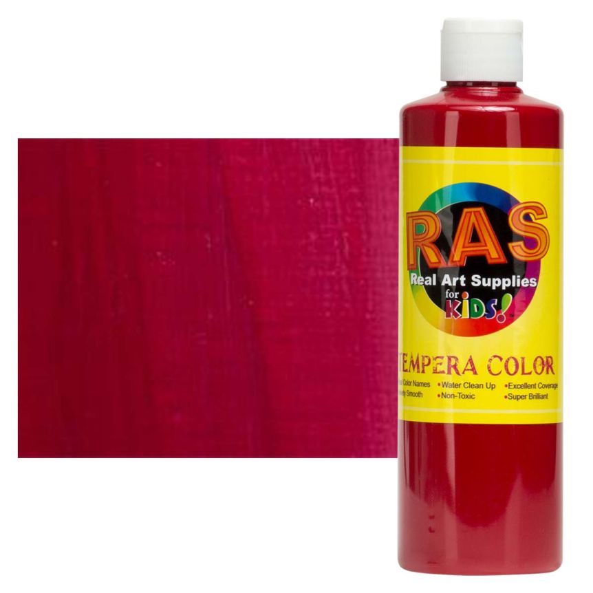 RAS Tempera Paint for Kids 32oz - Alizarin Crimson