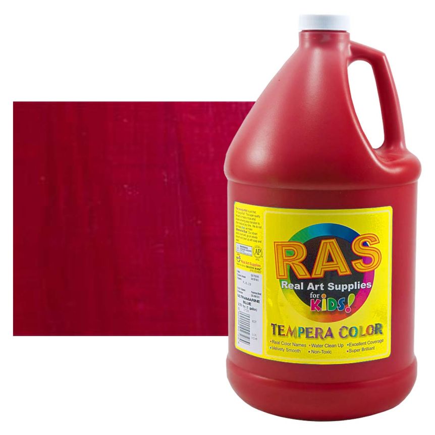 RAS Tempera Paint for Kids 1 Gallon - Alizarin Crimson